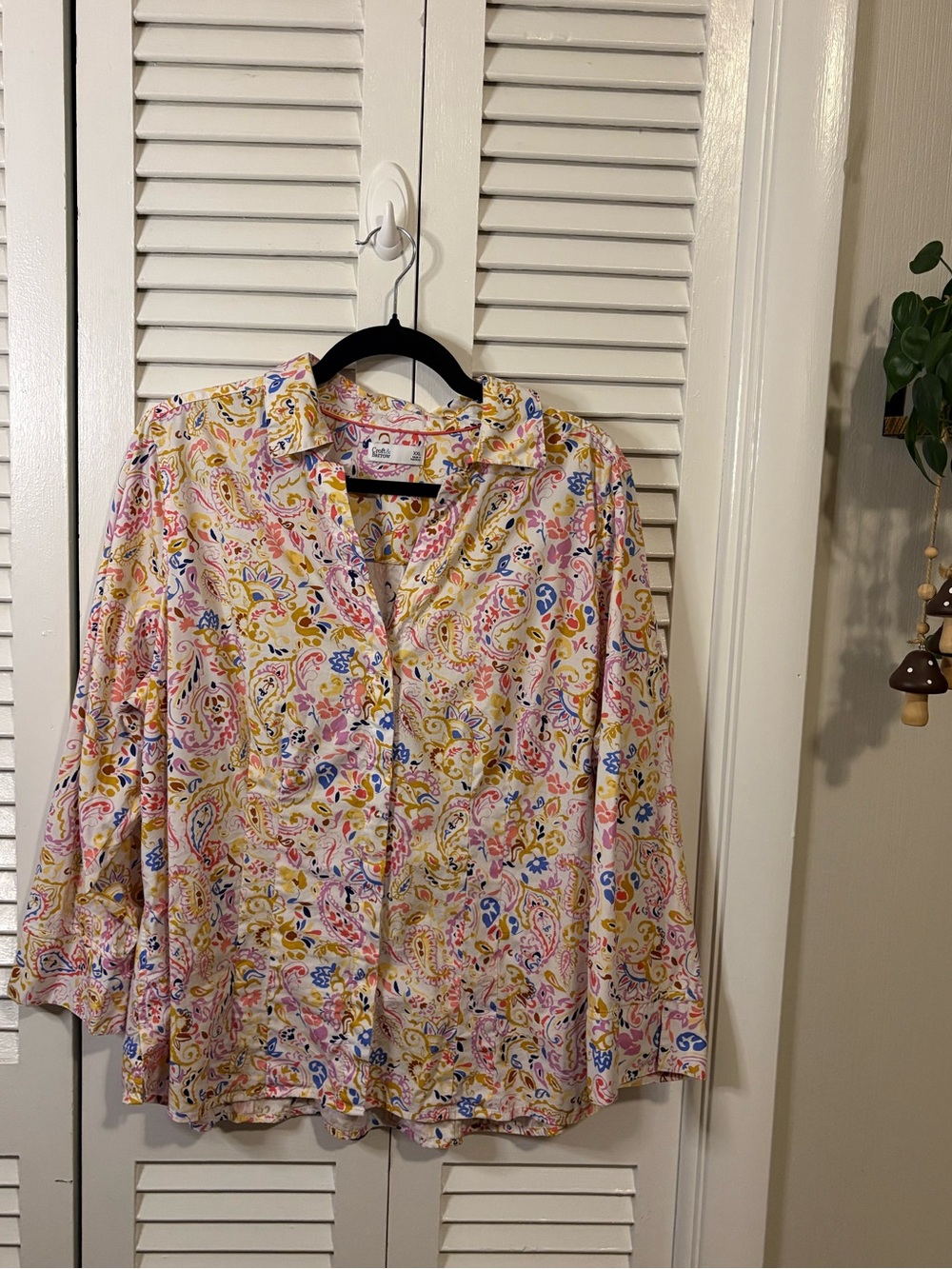 Croft & Barrow - PLUS sized - Paisley Button-Up Blouse
